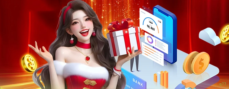 Imagem promocional da q77 mostrando a plataforma e suas vantagens